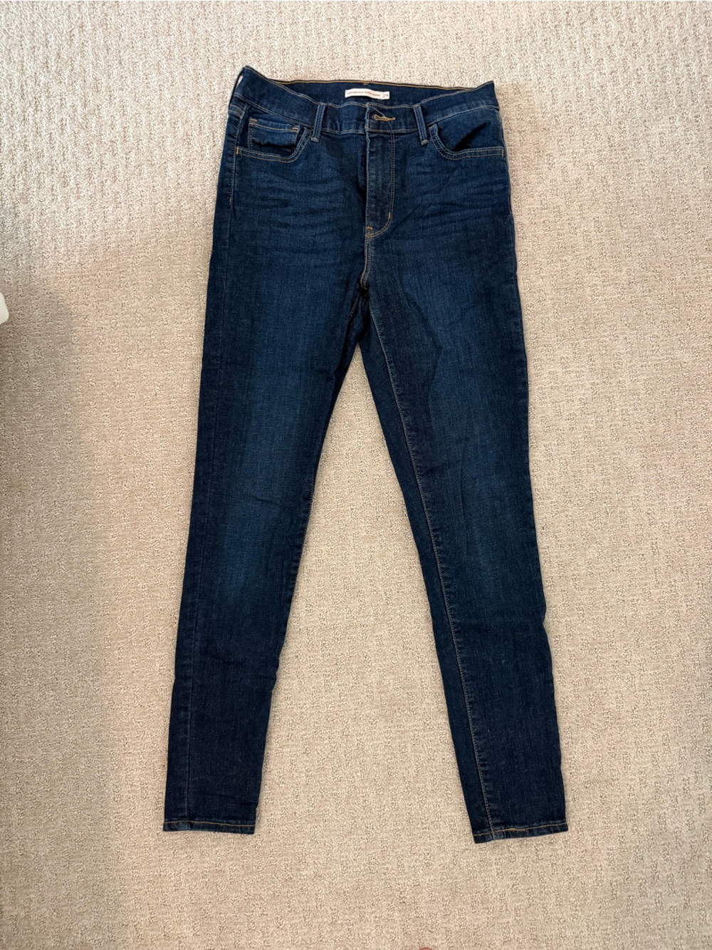 Levi's Dark Indigo High Rise Skinny Jeans
